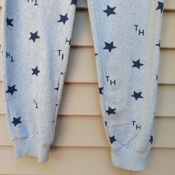 Tommy Hilfiger Gray Pajama Jogger Pants Blue Star Print Lounge Comfy - Picture 7 of 11